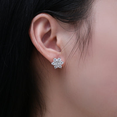 Rosette 1.50tcw Diamond Crystalline Studs