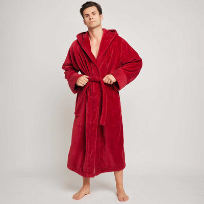 Organic Cotton Hooded Robe - Mens