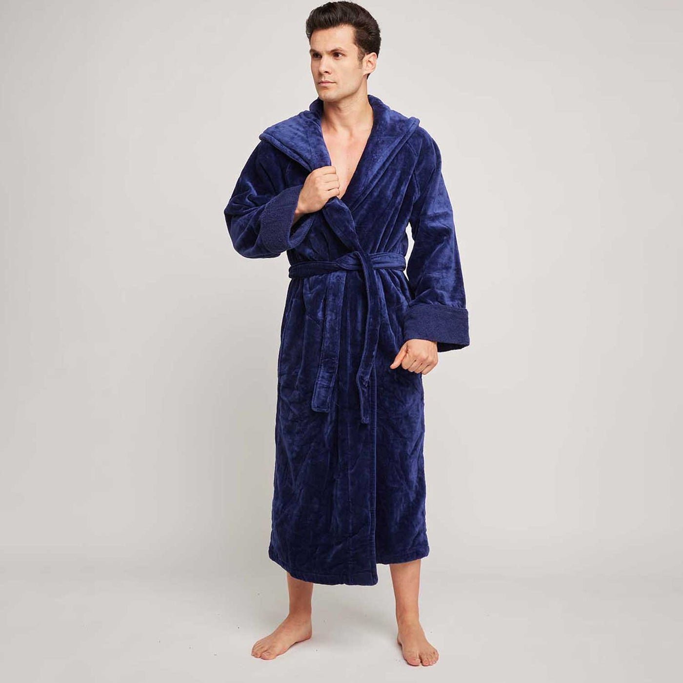 Organic Cotton Hooded Robe - Mens