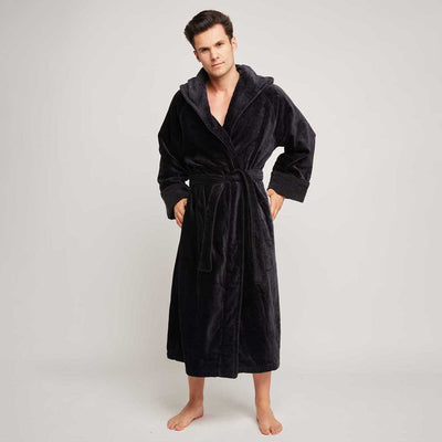 Organic Cotton Hooded Robe - Mens