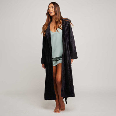 Organic Cotton Hooded Robe - Womens