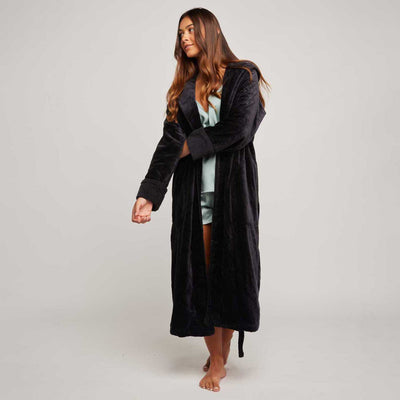 Organic Cotton Hooded Robe - Womens