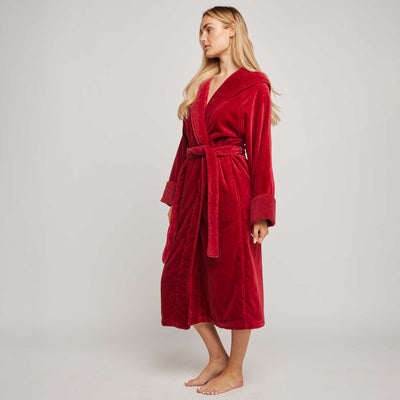 Organic Cotton Hooded Robe - Womens