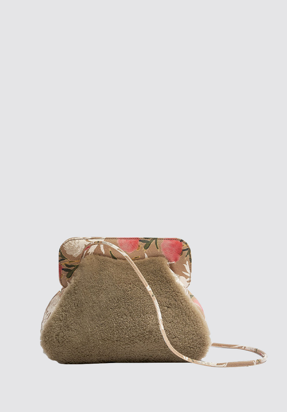 Constanza Clutch | Sheepskin & Floral Print