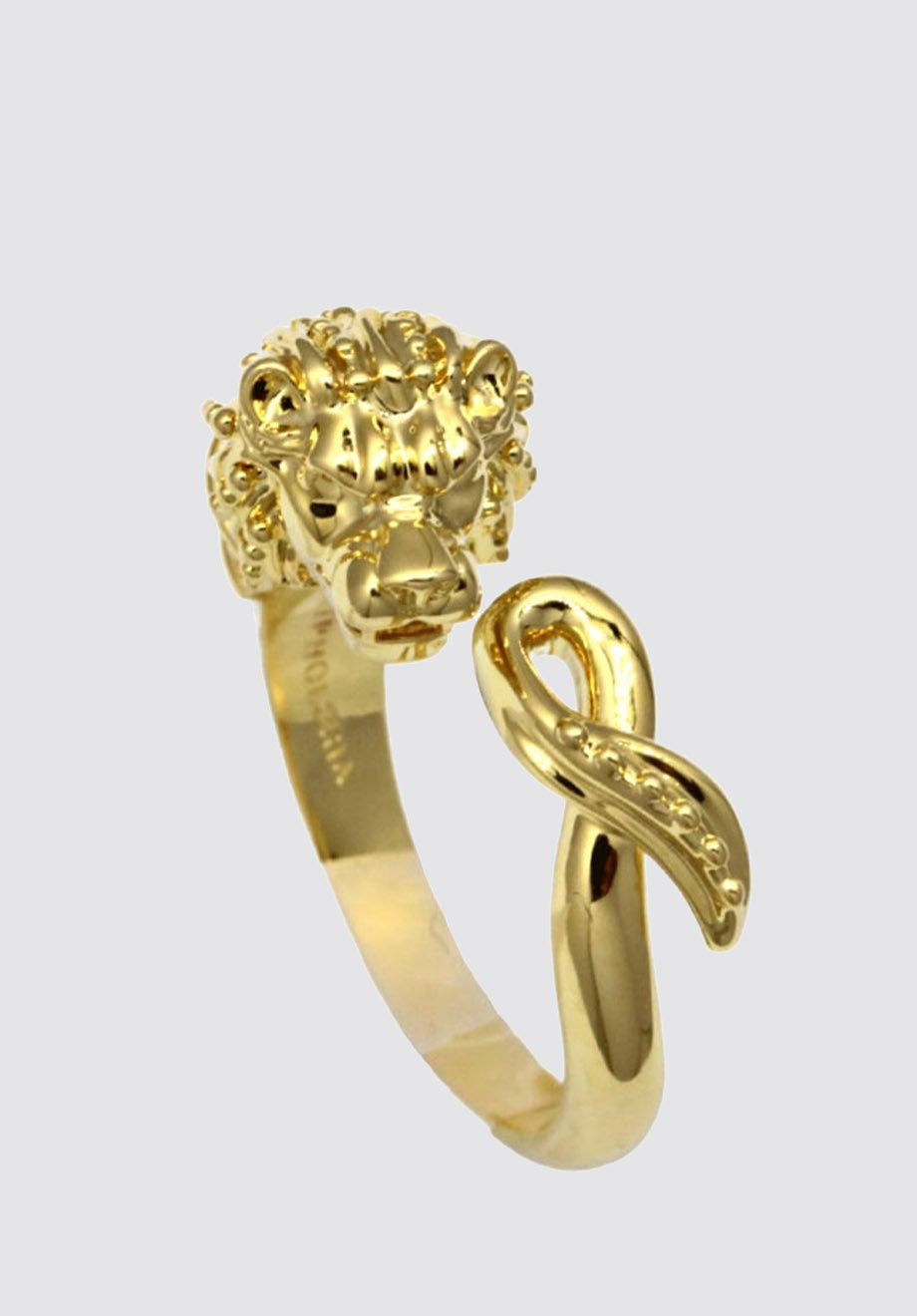 Vintage Lion Ring In Gold