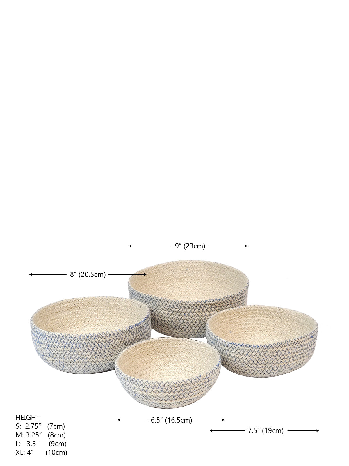 Amari  Round Bowl | Blue (Set of 4)