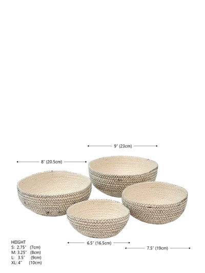 Amari  Round Bowl | Black (Set of 4)