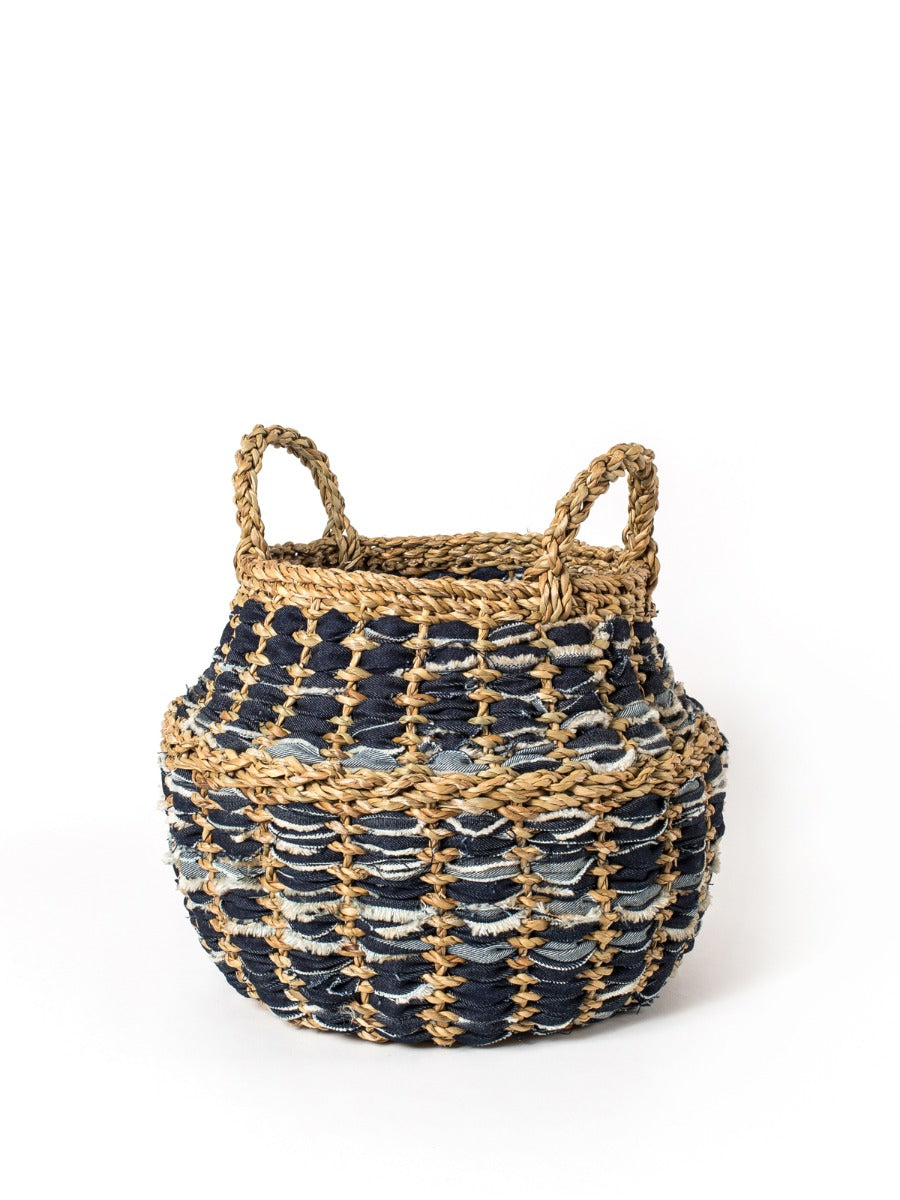 Daya Denim Foldable Basket