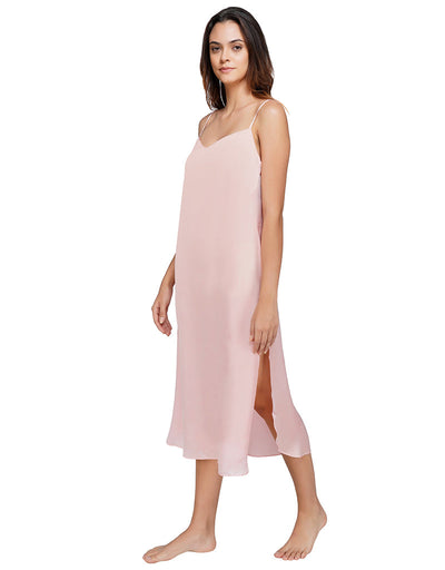 Beetle Pink Organic Cupro Slip Dress