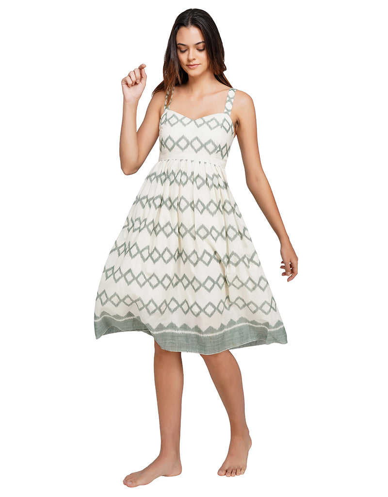 Green Ikat Sundress