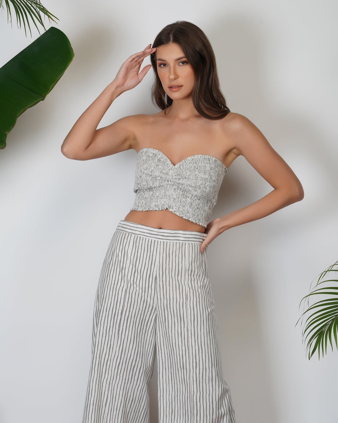 Bustier with Flare Pants