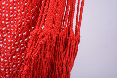 Classic Red Cotton Hammock Swing