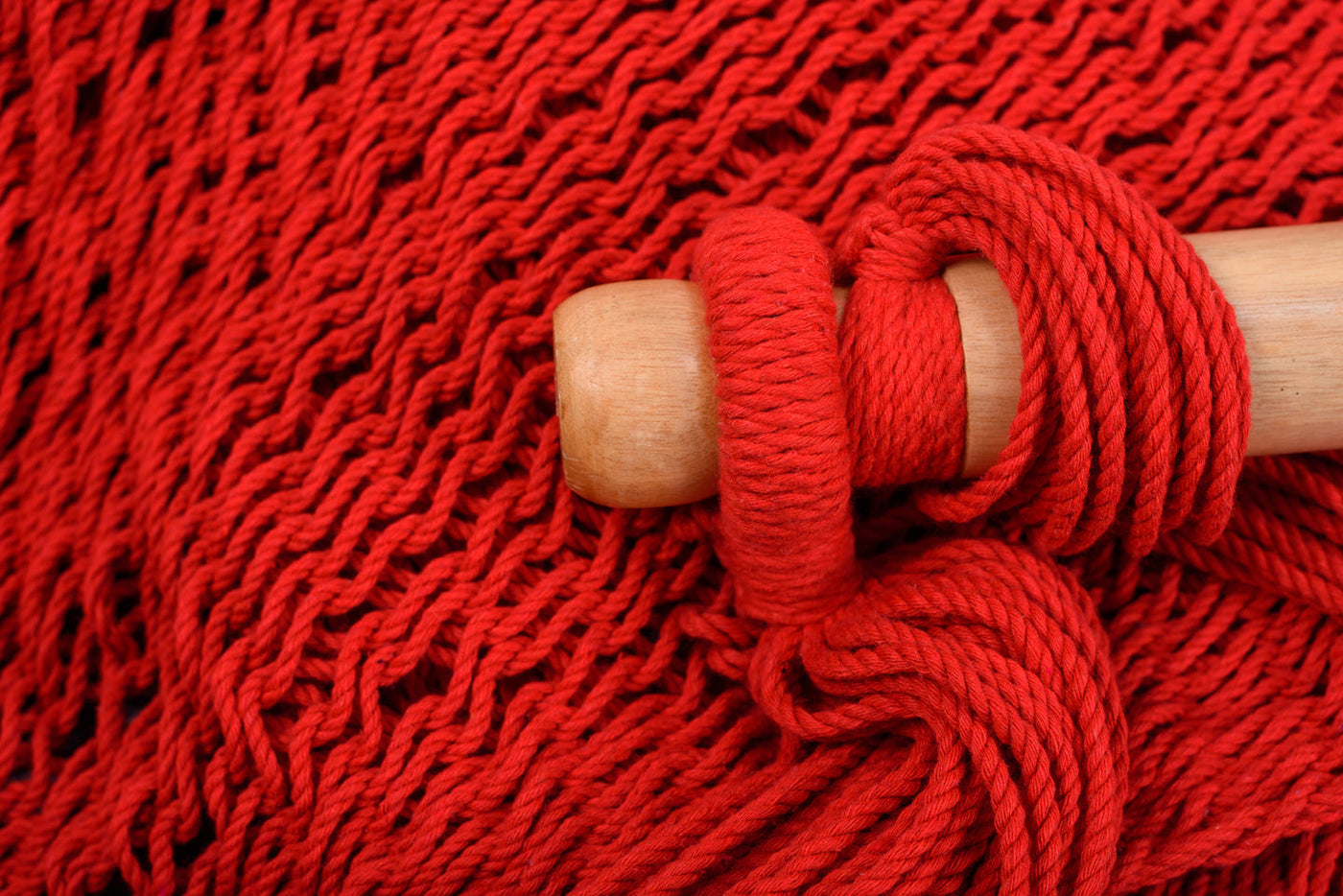 Classic Red Cotton Hammock Swing