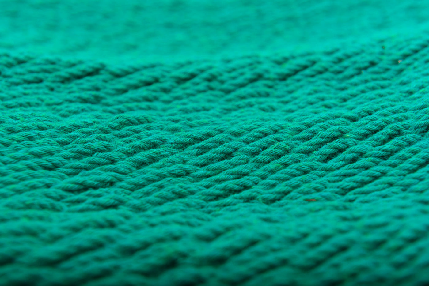 Teal Green Cotton Hammock (Wooden Bar)