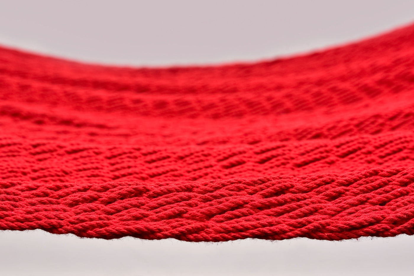 Classic Red Cotton Hammock (Wooden Bar)