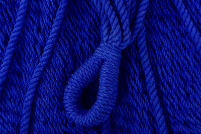 Cobalt Blue Cotton Hammock (Wooden Bar)