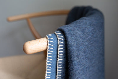 Descanso Alpaca Blend Throw | Navy Heather