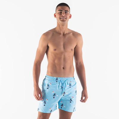 Swim Shorts - Oyster Catchers | Baby Blue