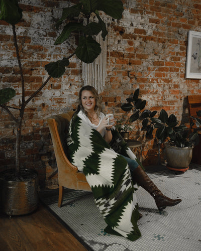 Tsachila Blanket | Forest Green