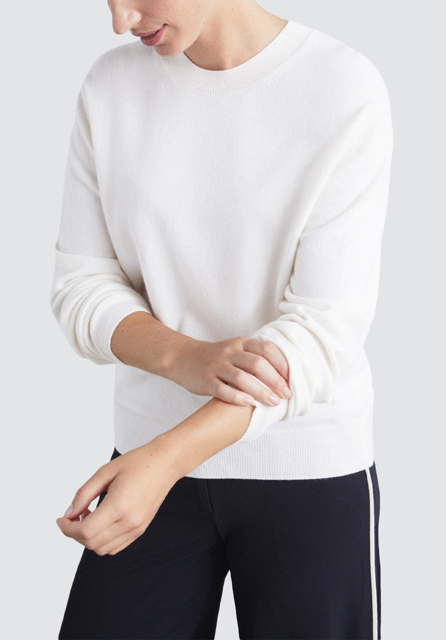 Cashmere Crew Neck Sweater | Snow