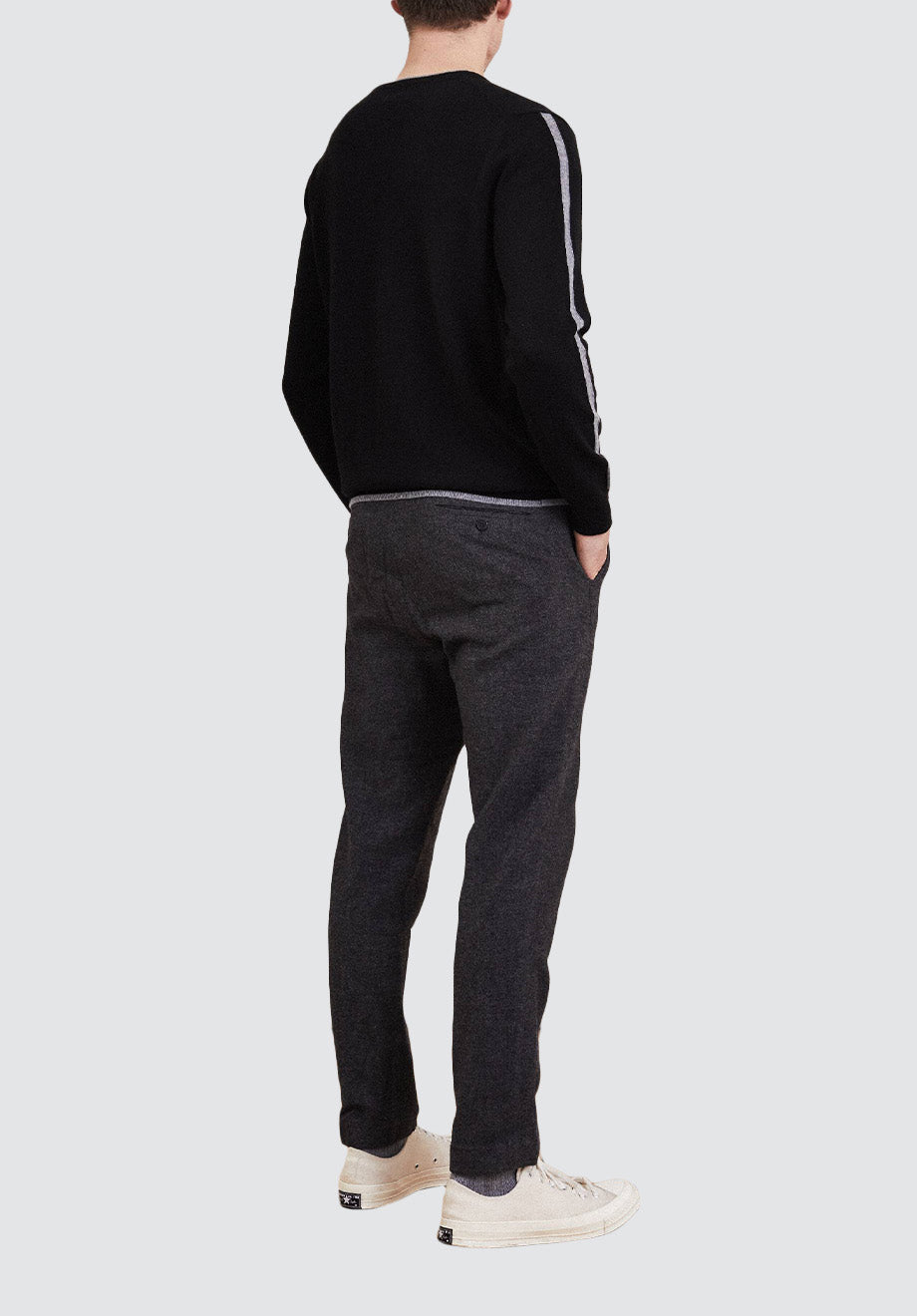 Men's V Neck Sweater | Black