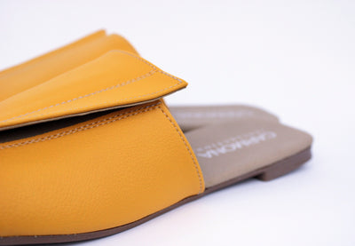 Andrea | Cactus Vegan Leather Yellow Sandals