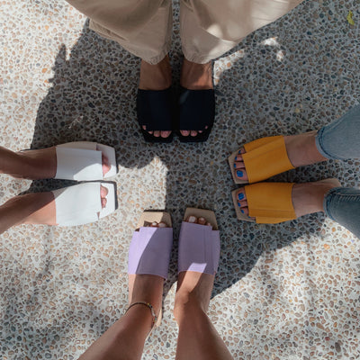 Andrea | Cactus Vegan Leather White Sandals