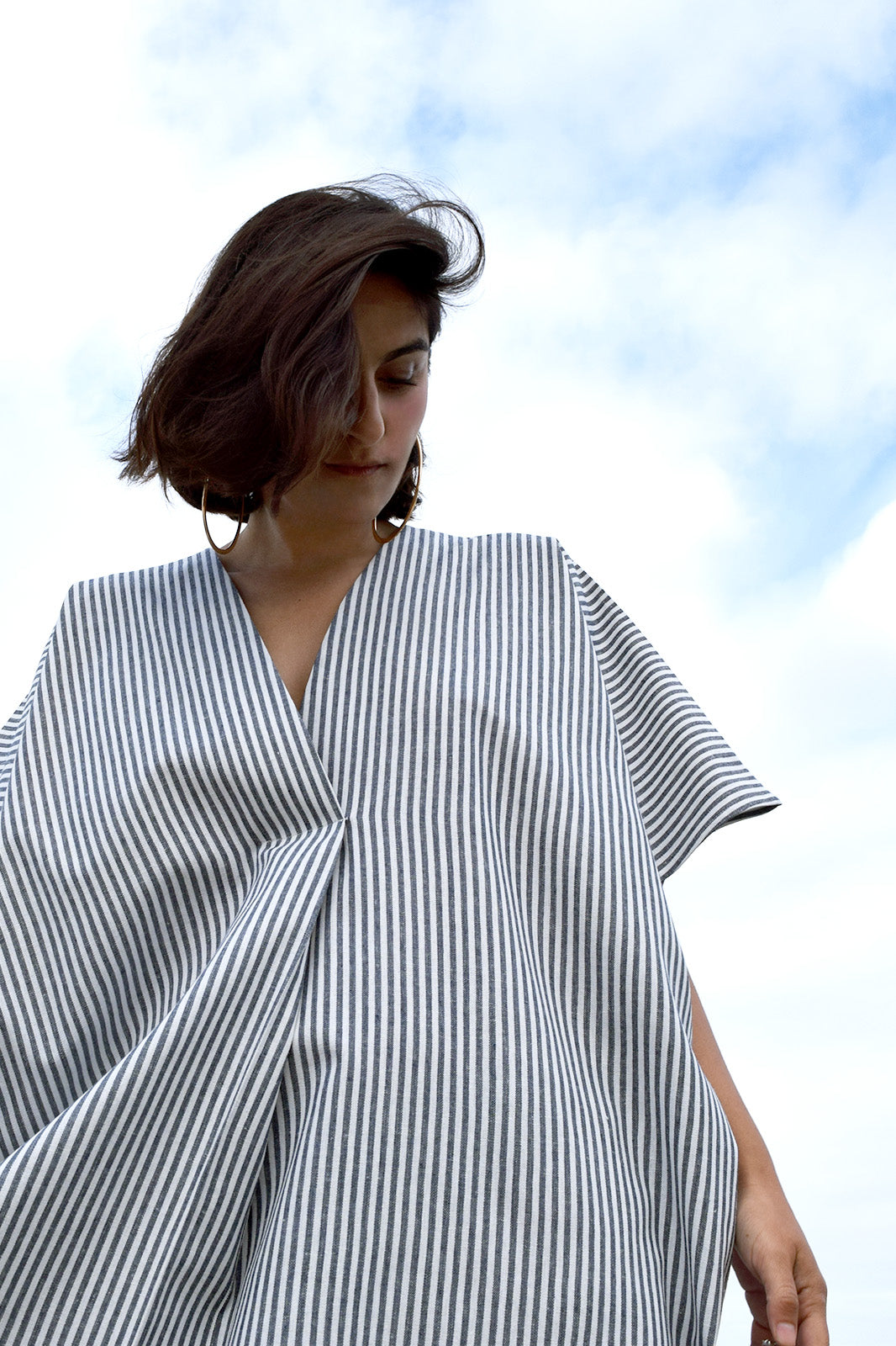 Kin Kaftan | Navy & White Stripe