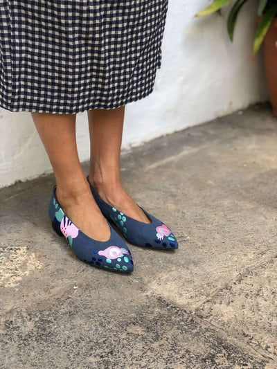 Chumerri Blue Vegan Ballerinas