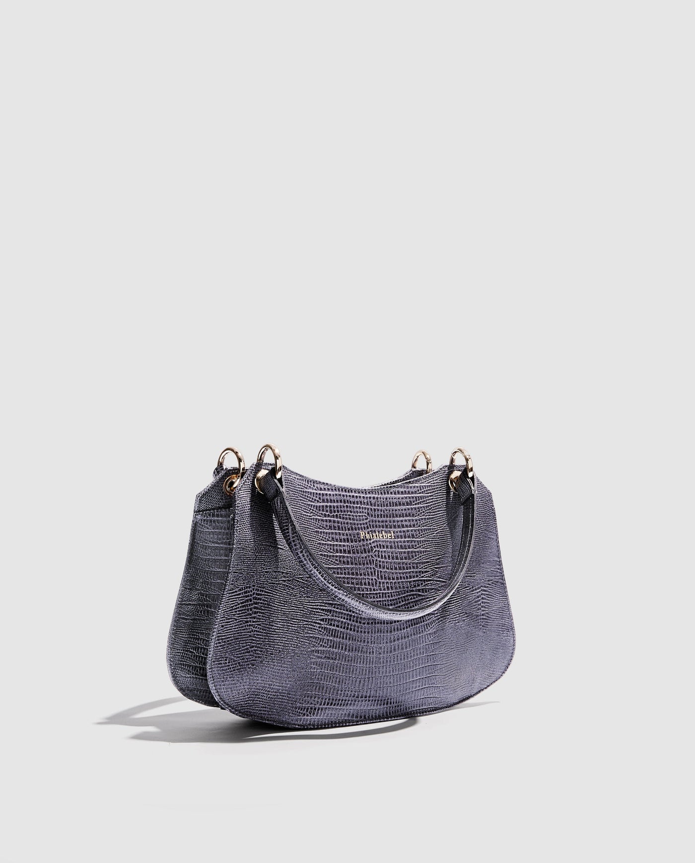 Mini Olympia  | Dark Grey Lizard Print