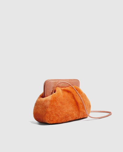 Constanza Clutch | Sheepskin Orange