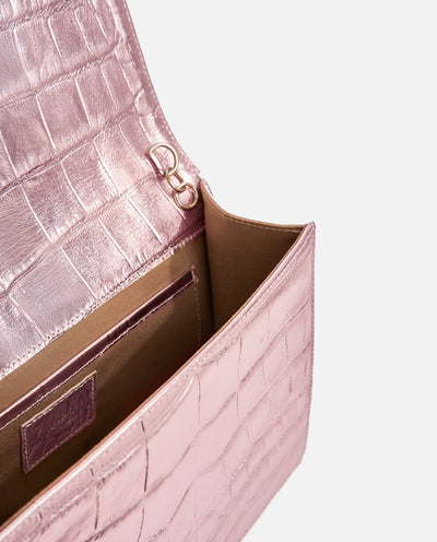 Ines Clutch | Metallic Pink