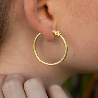 Retro Hoops In Gold