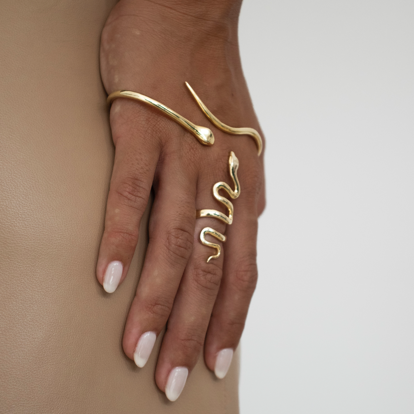 Snake Large Ring In Gold