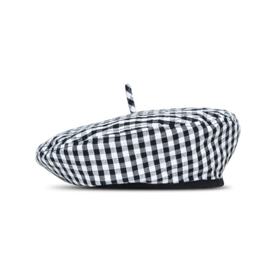 Simone Gingham Beret Hat