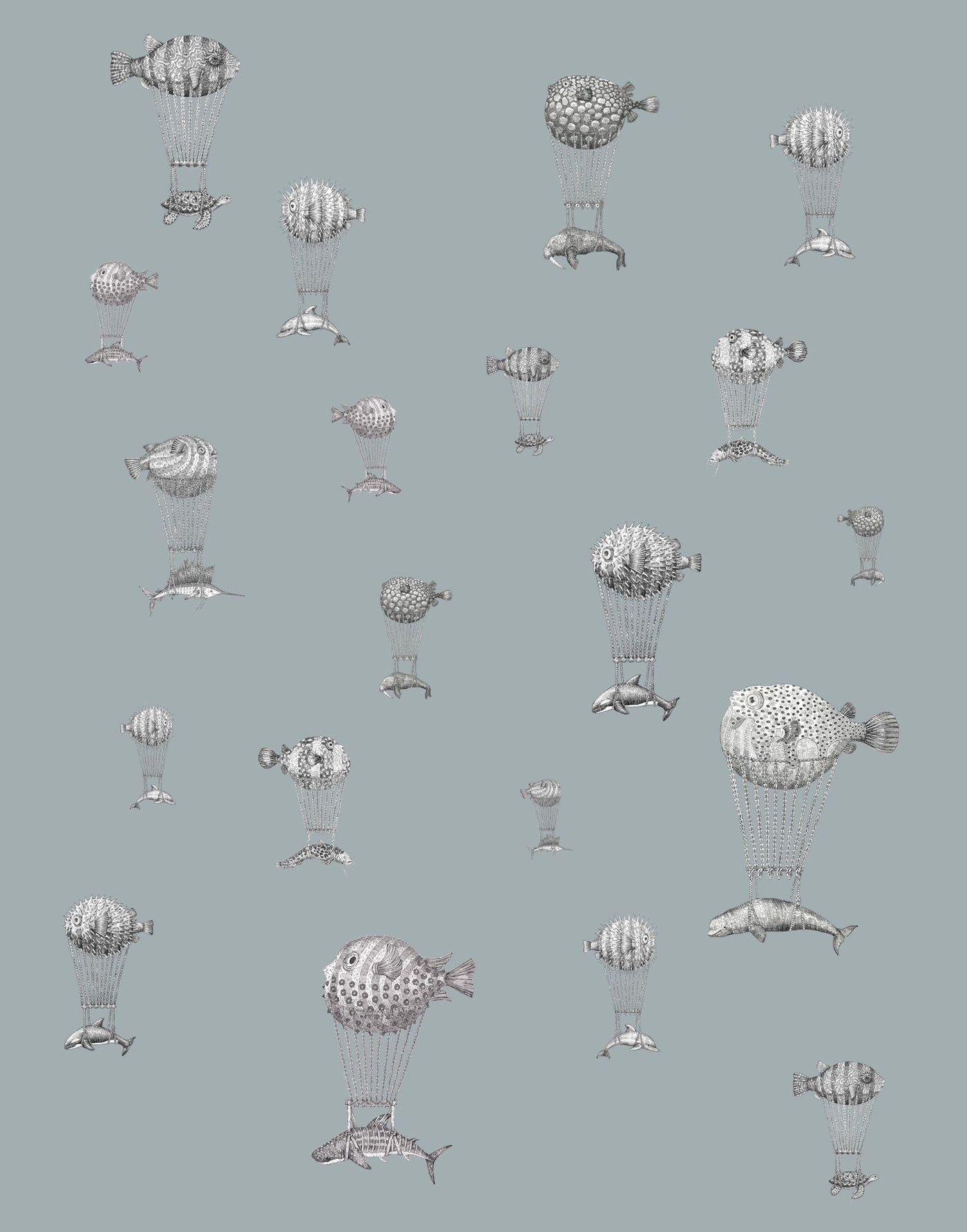 Montgolfier Fishes Wallpaper