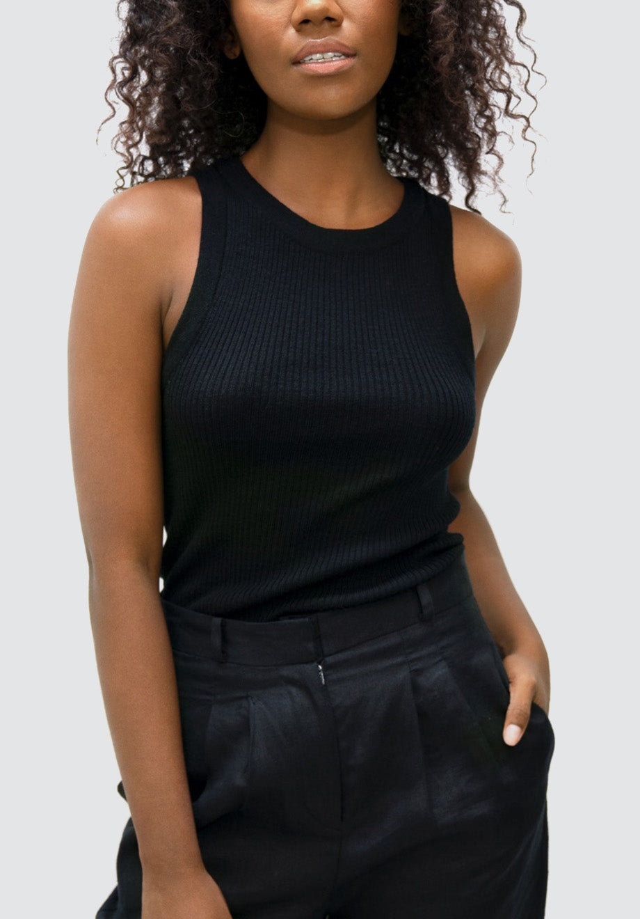 Sao Paulo GRU - Racer Knitted Top | Licorice