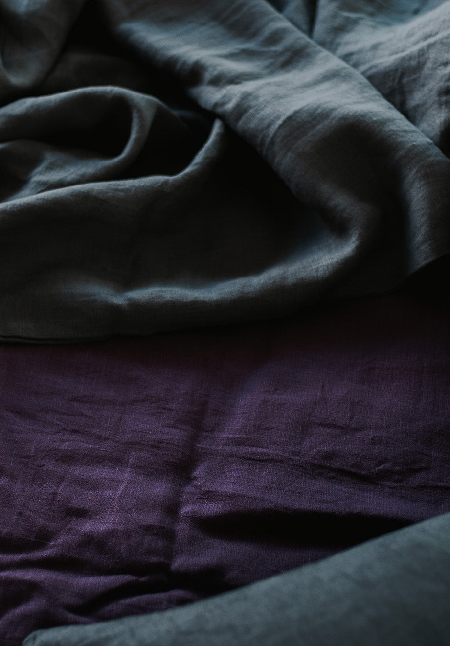 100% Linen Duvet | Charcoal