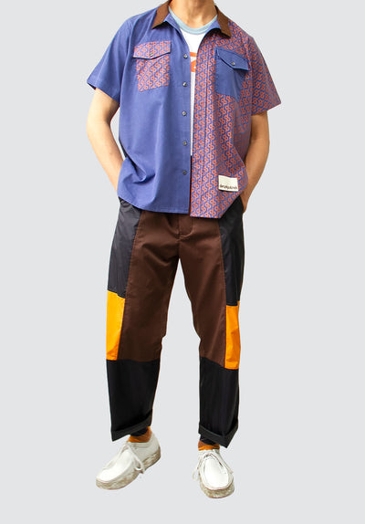 Dp-Printed Bowling Shirt | Purple