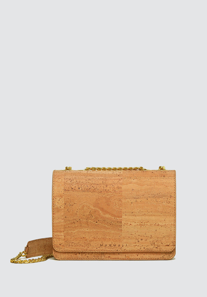 ALPHA Handcrafted Cork Vegan Crossbody Bag | Natural