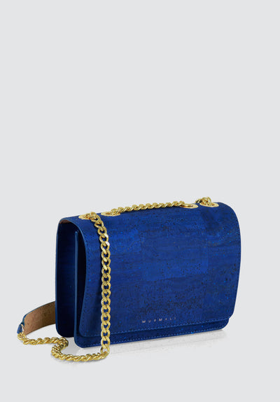 ALPHA Handcrafted Cork Vegan Crossbody Bag | Navy