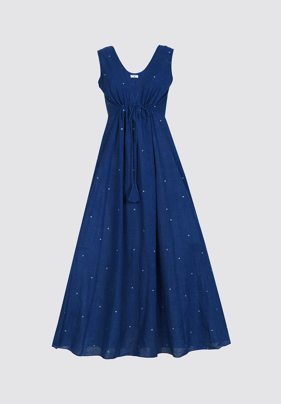 Front Tie Indigo Dress