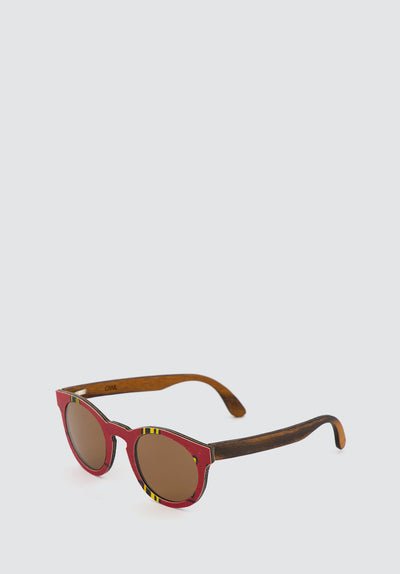 Owl Sunglasses | African Fabric 5 | UV400 Brown