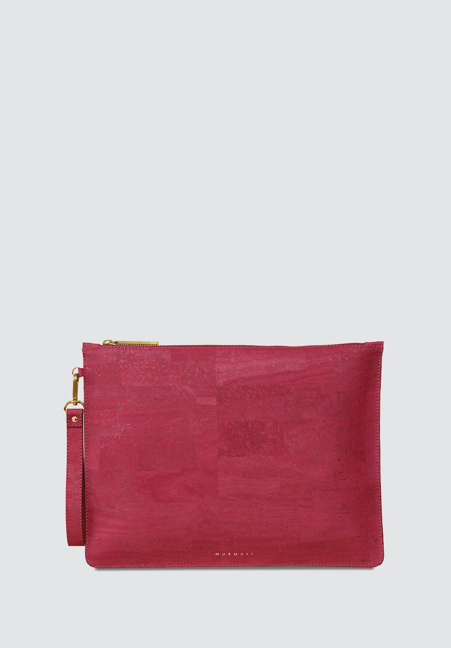 DELTA Handcrafted Cork Vegan Large Clutch Pouch | Burgundy