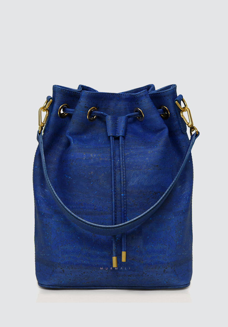 GAMMA Handcrafted Cork Vegan Bucket Backpack | Navy