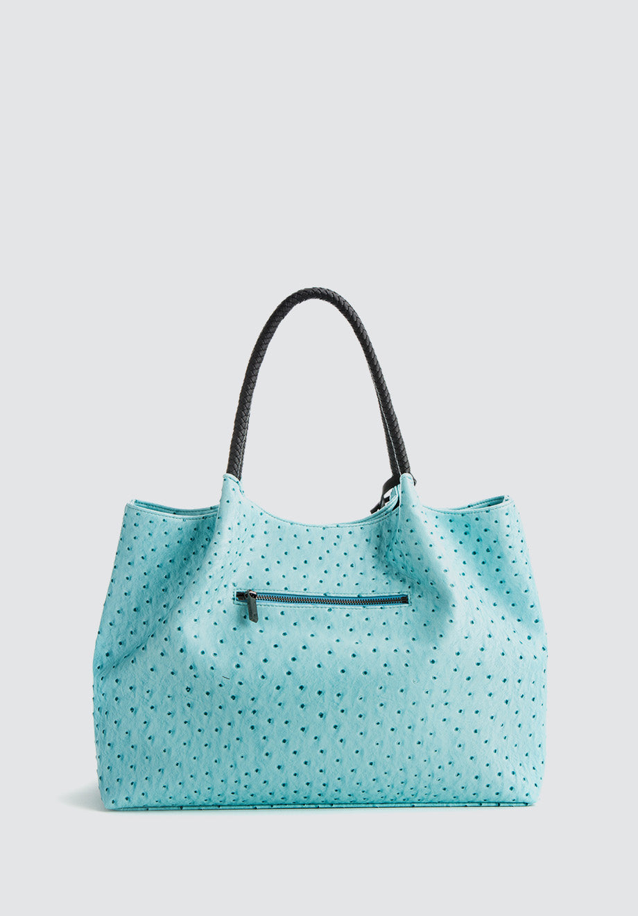 Naomi | Light Blue Vegan Leather Tote Bag