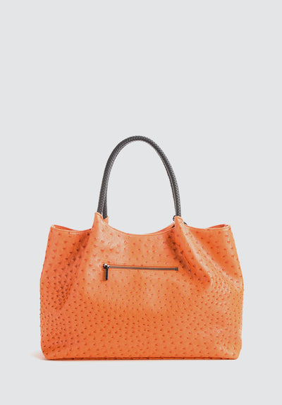 Naomi | Orange Vegan Leather Tote Bag