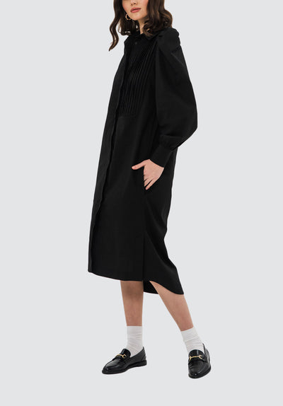 Denis Shirt Dress | Black