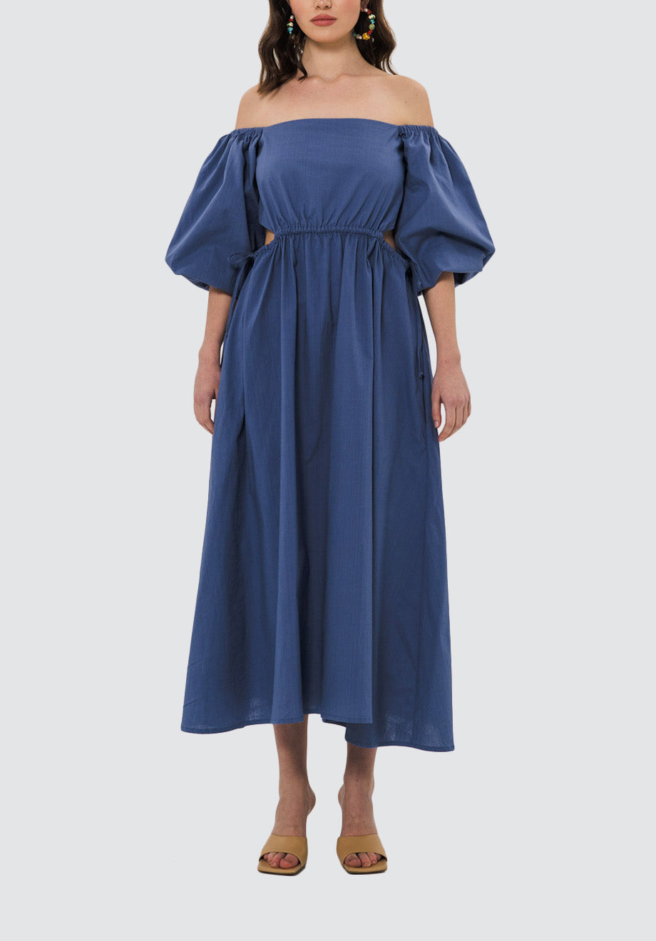 Lauren Linen Dress | Deep Blue