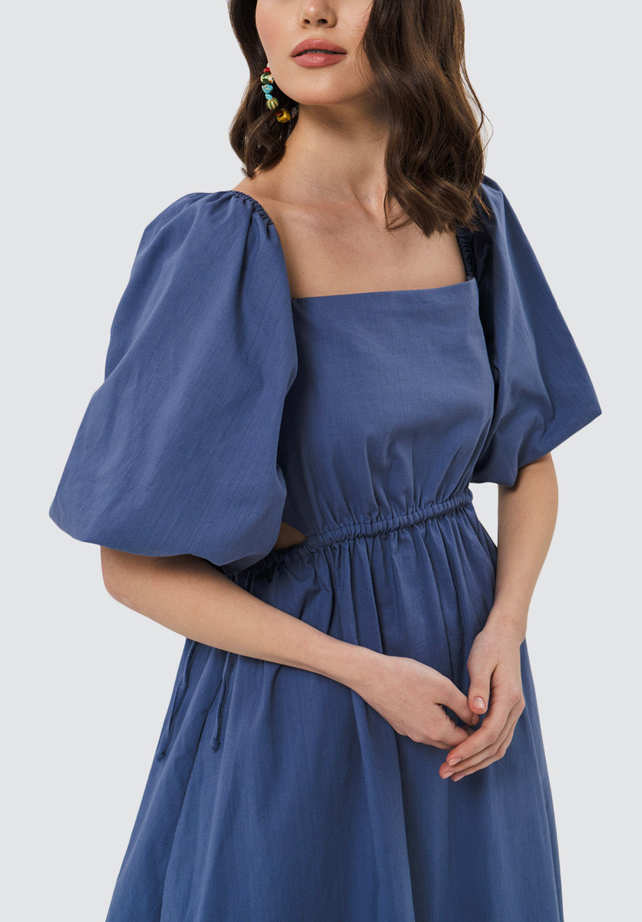 Lauren Linen Dress | Deep Blue